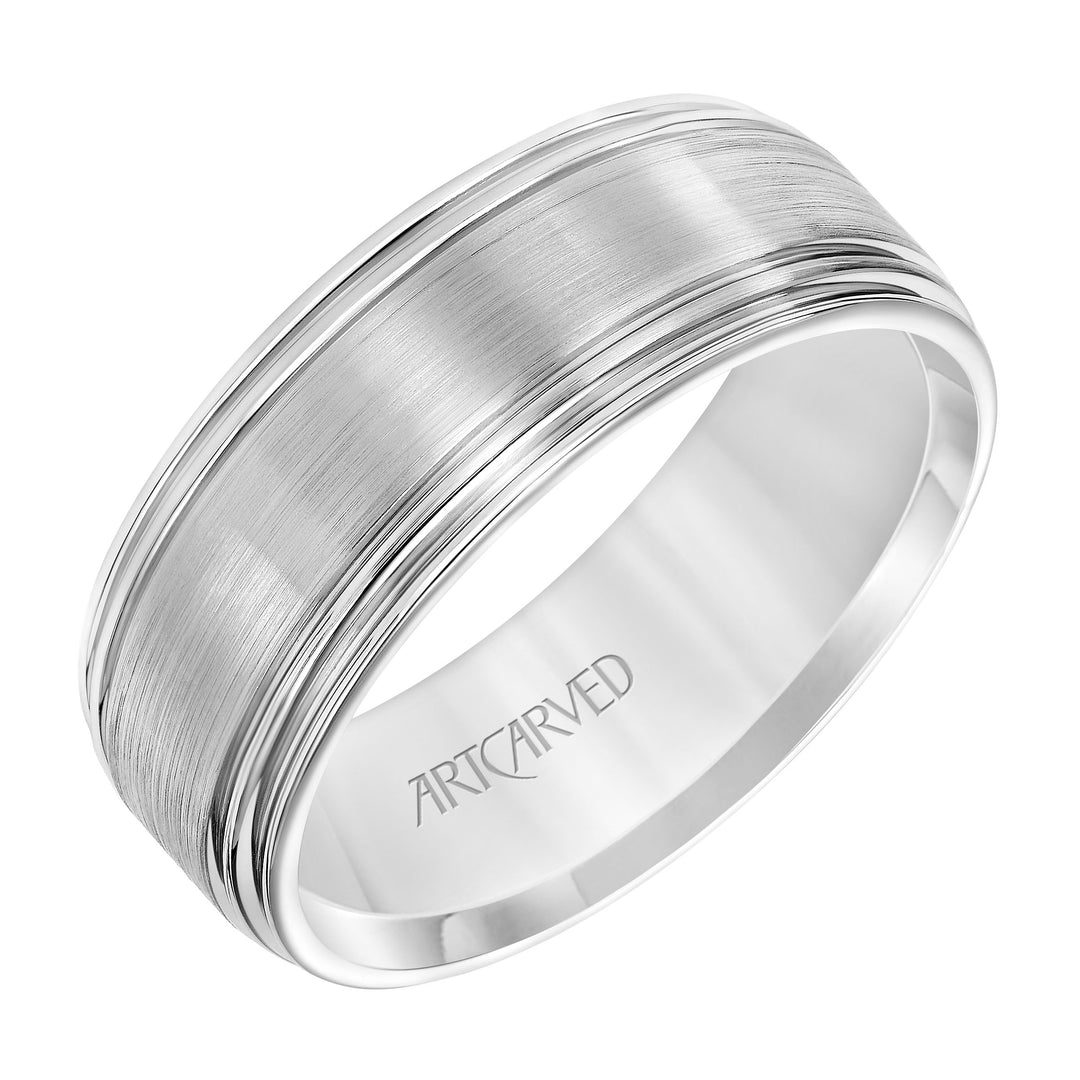 11-WV8890W8-G.00 - Goldman - Flat Round Edge Carved Wedding Band