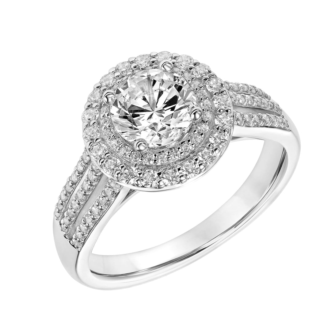 31-11152ERW-E.00 - Goldman - Classic Complete Love Halo Engagement Ring