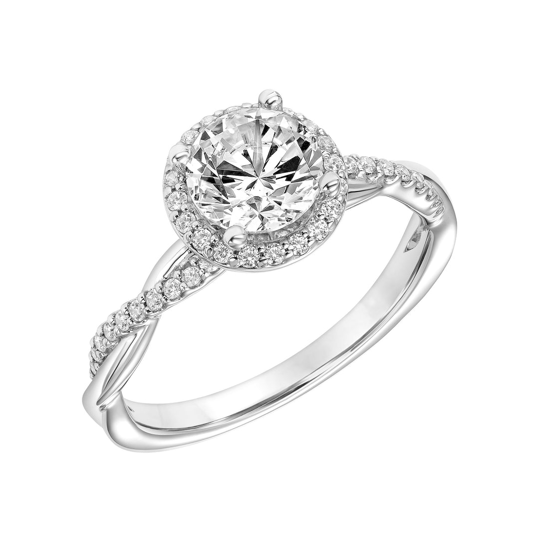 31-12016ERW-E.00 - Goldman - Contemporary Twist Halo Engagement Ring