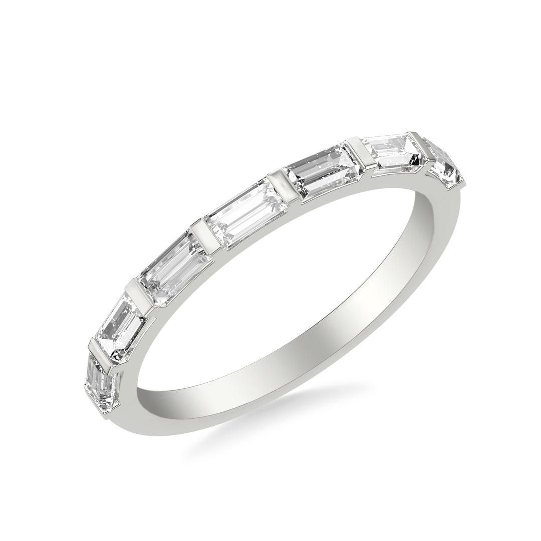 31-12277W-L.00 - Goldman - Contemporary Bar Set Baguette Diamond Wedding Band