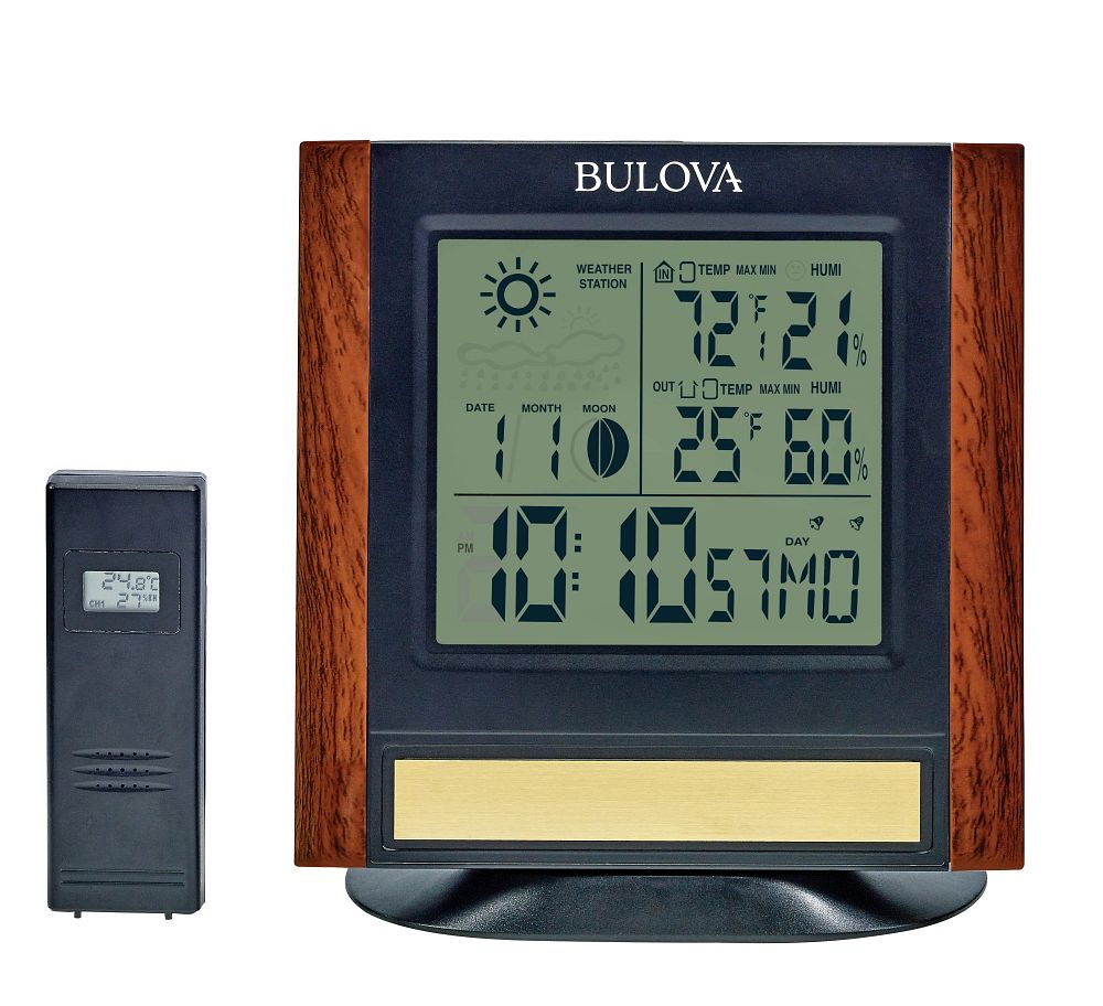Bulova Table Top Weather Station Clock