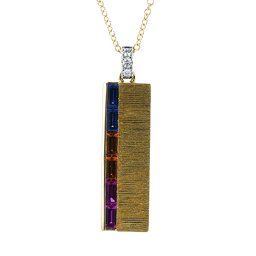 Color Pendant in 18k Gold with Diamonds