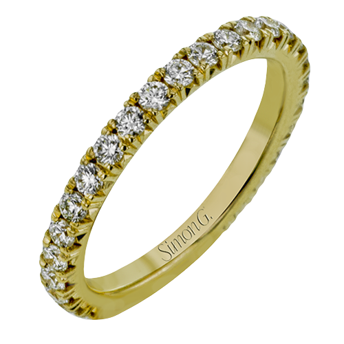 Wedding Band in 18k Gold with Diamonds