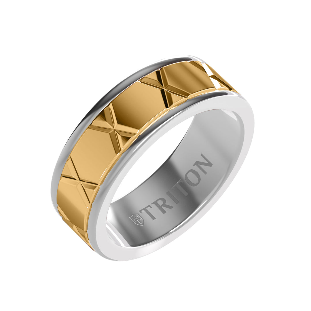 11-2422WCY8-G.00 - Goldman - Satin Finish Round Edge Contemporary Wedding Band