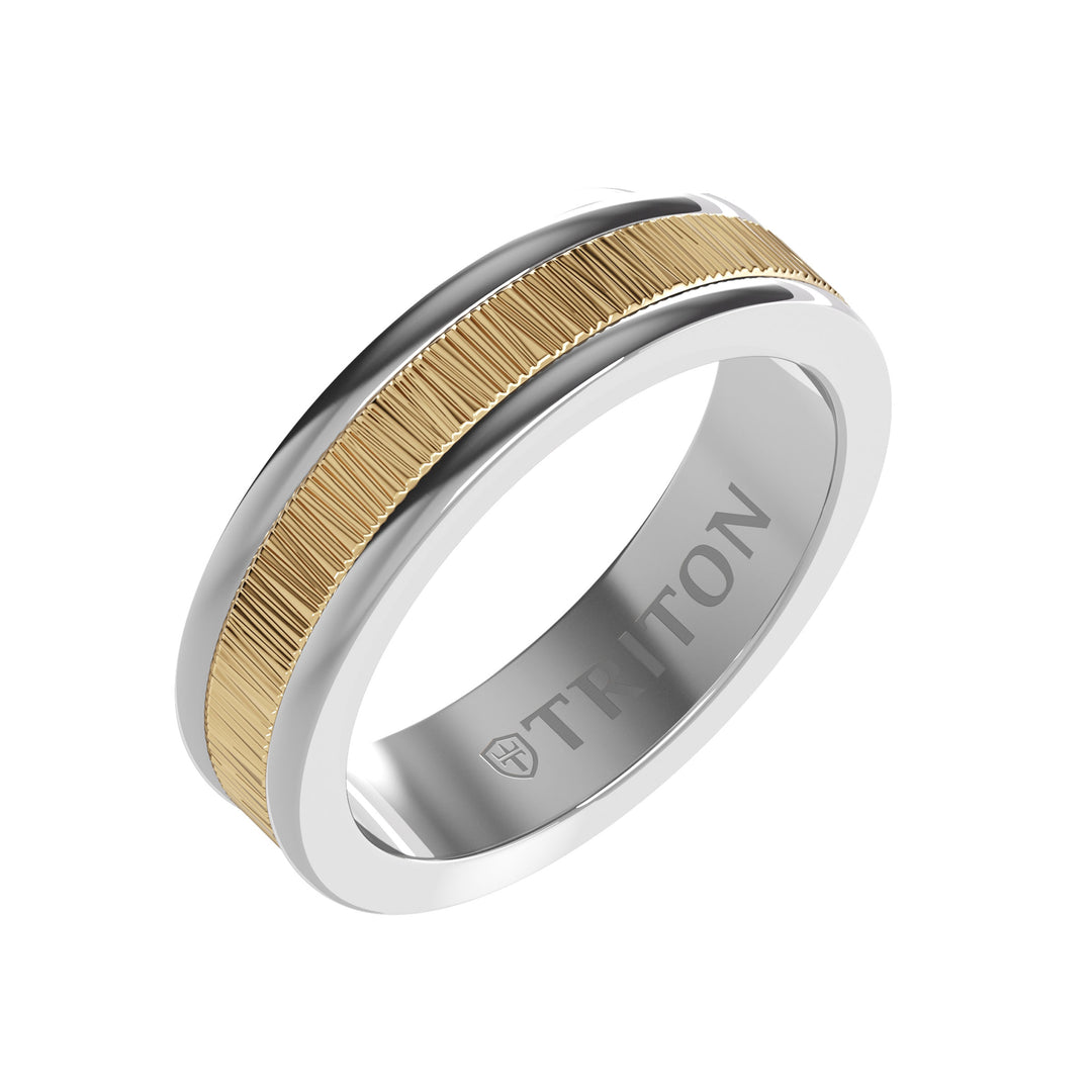 11-2423WCY6-G.00 - Goldman - Bright Finish Round Edge Contemporary Wedding Band