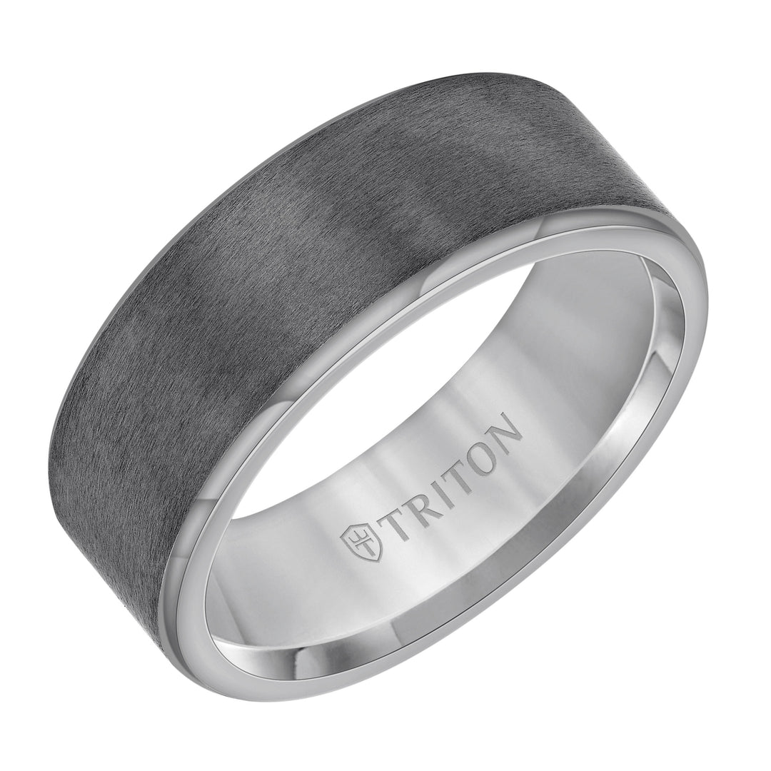 11-6152TA8-G.00 - Goldman - 8MM Tantalum Ring - Satin Finish Dome