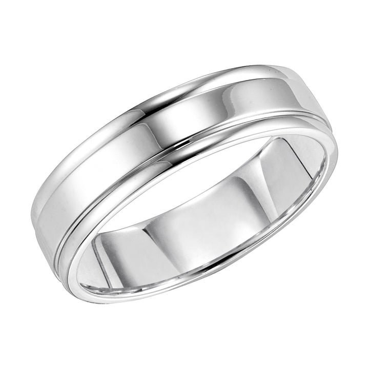 11-6710W-G.00 - Goldman - Sleek yet handsome, this Comfort Fit wedding band is eye-catching with its bright polished finish and round edges