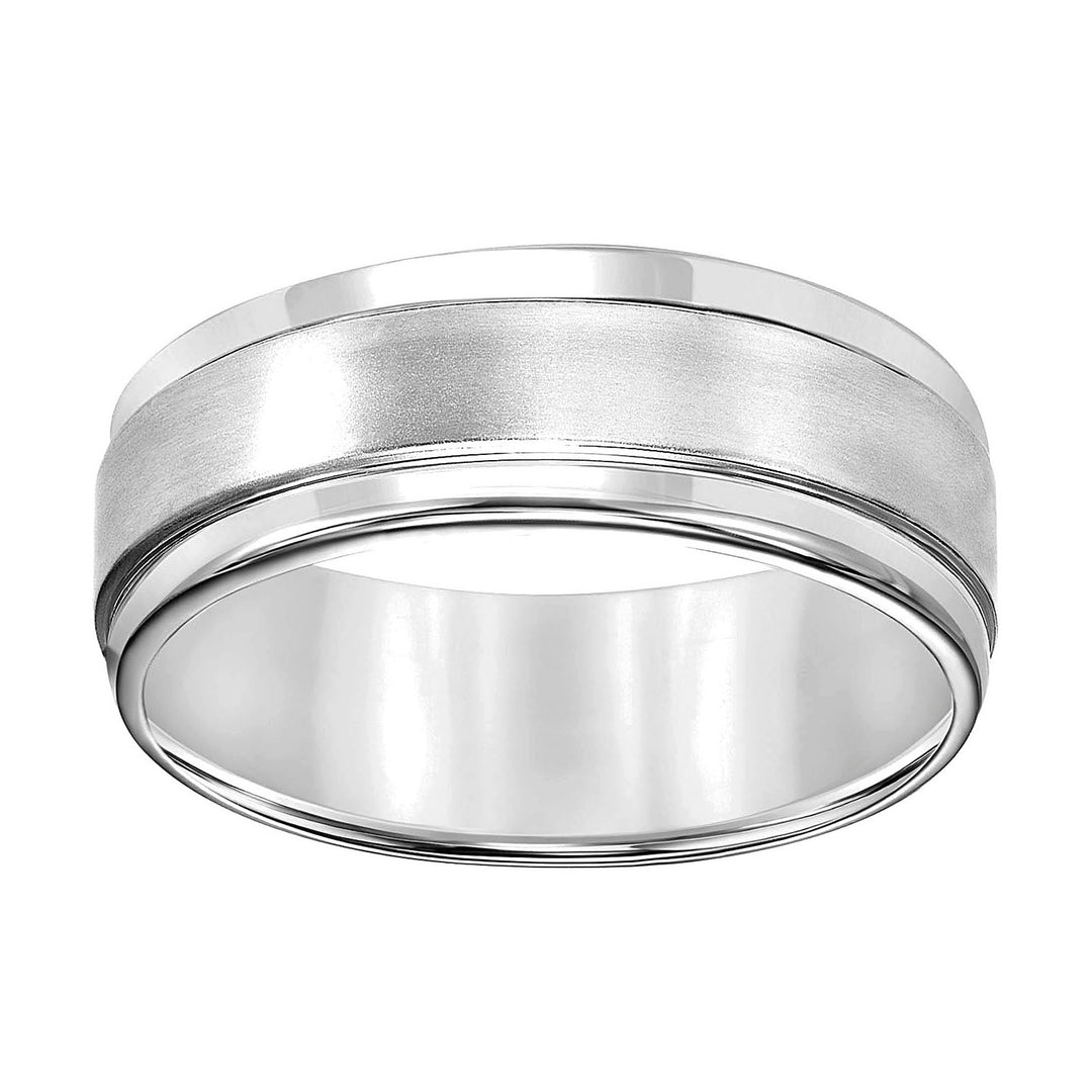 11-6910P8-G.00 - Goldman - Featuring a stunning brushed finish and handsome round edges, this Comfort Fit wedding band fuses classic style with luxurious details