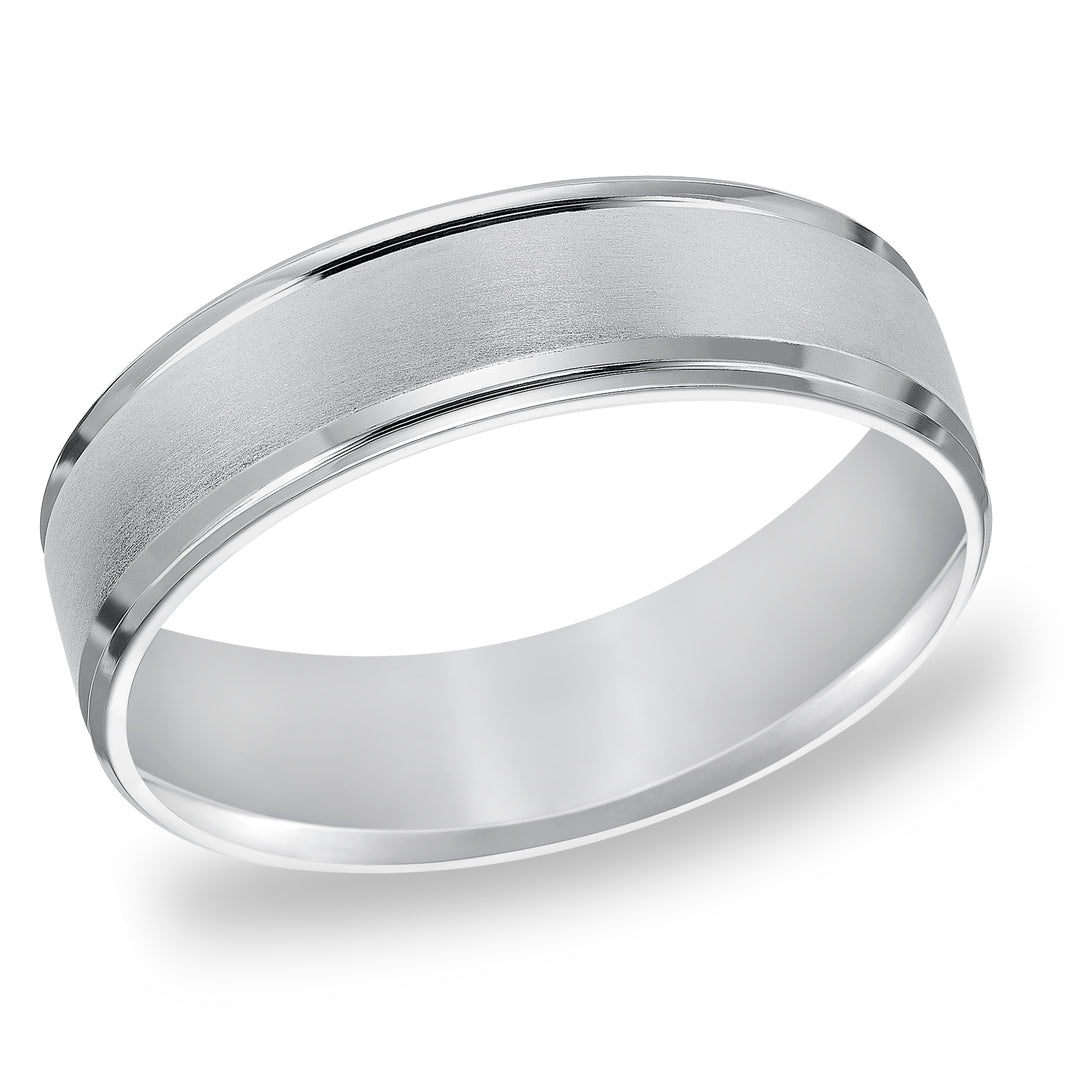 11-8255W-G.00 - Goldman - Comfort fit wedding band with brushed finish and beveled edges.