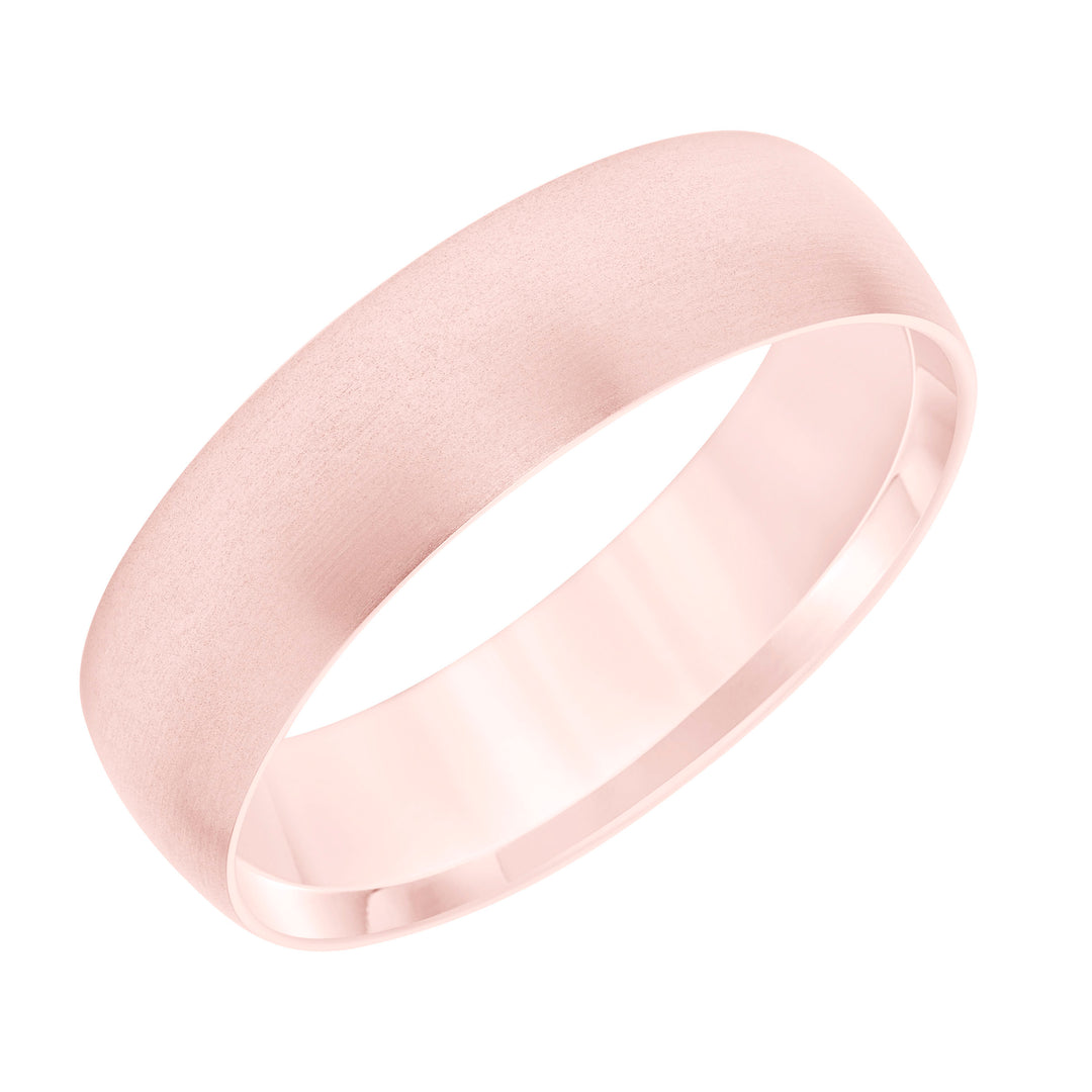 11-8873R6-G.00 - Goldman - 6mm Width Comfort Fit Band with Brushed Finish and Flat Edge