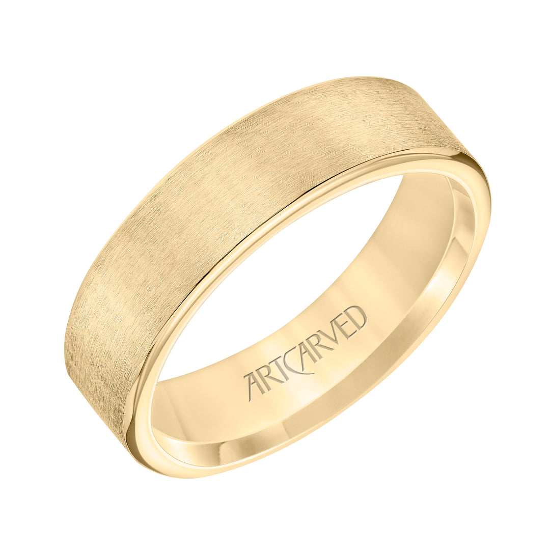 11-WV8892Y6-G.00 - Goldman - 6MM Flat Profile band with Brushed Finish and Round Edge
