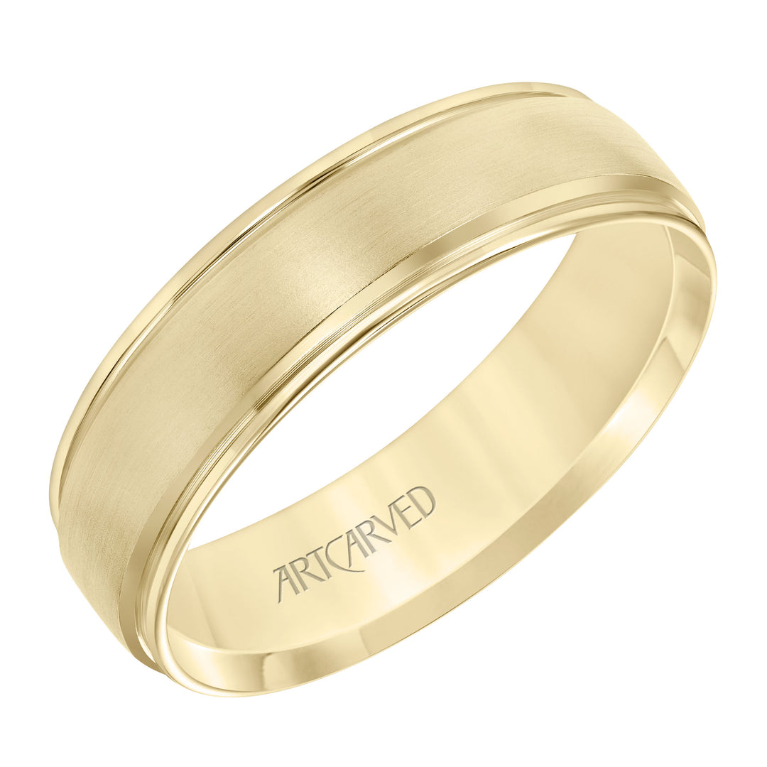 11-WV8899Y6-G.00 - Goldman - Low Dome Round Edge Carved Wedding Band