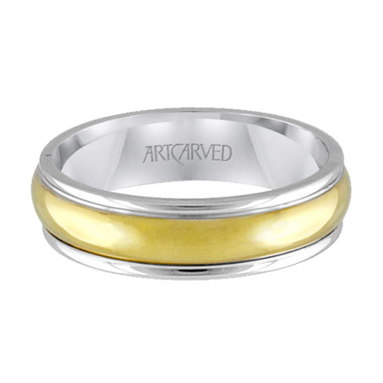 Mens two toned wedding band