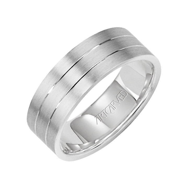 Comfort Fit, engraved wedding band