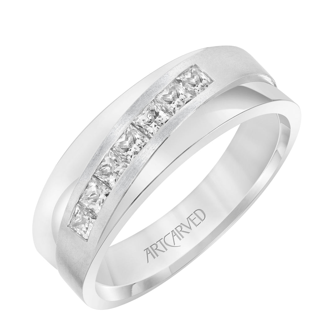 21-V8929W7-G.00 - Goldman - Flat Flat Edge Diamond Wedding Band