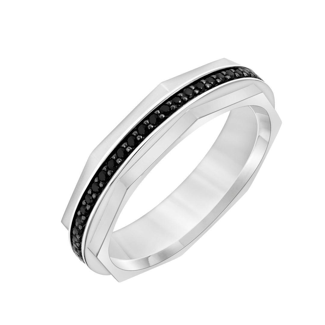 24-9423BW100-G.00 - Goldman - 4.5mm Faceted Black Diamond Eternity Band