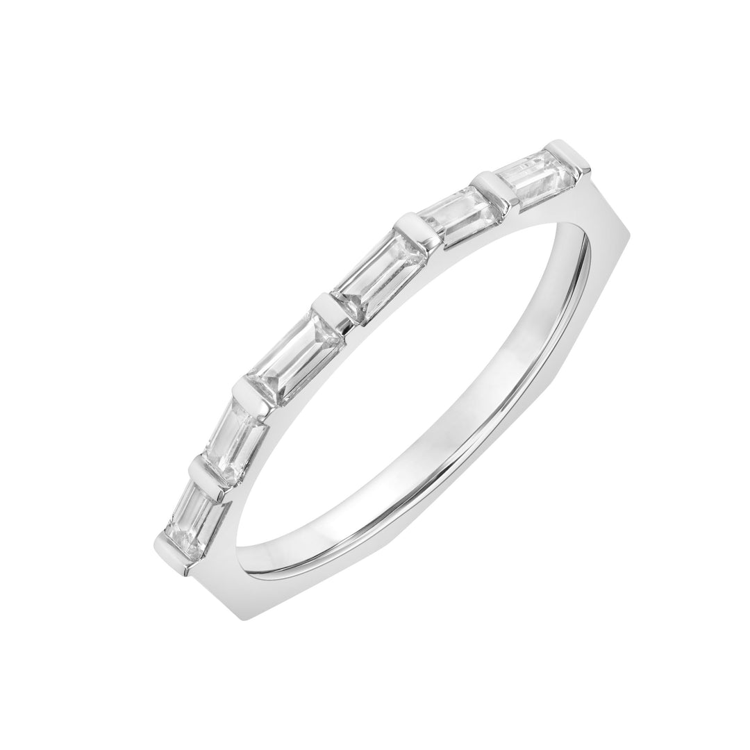 24-9452W-G.00 - Goldman - 2.1mm Geometric Nine Baguette Diamond Band