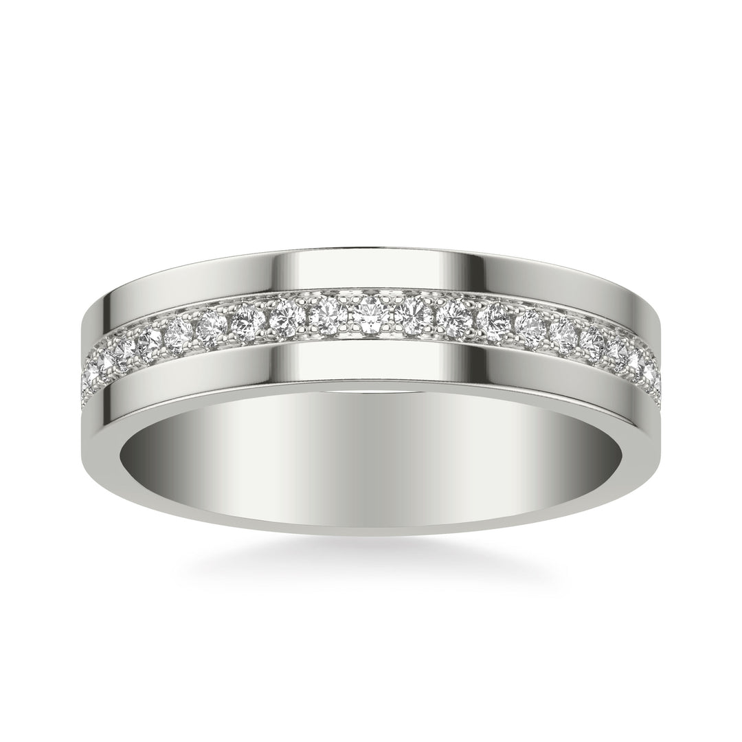 5mm Band with Center Row Diamonds