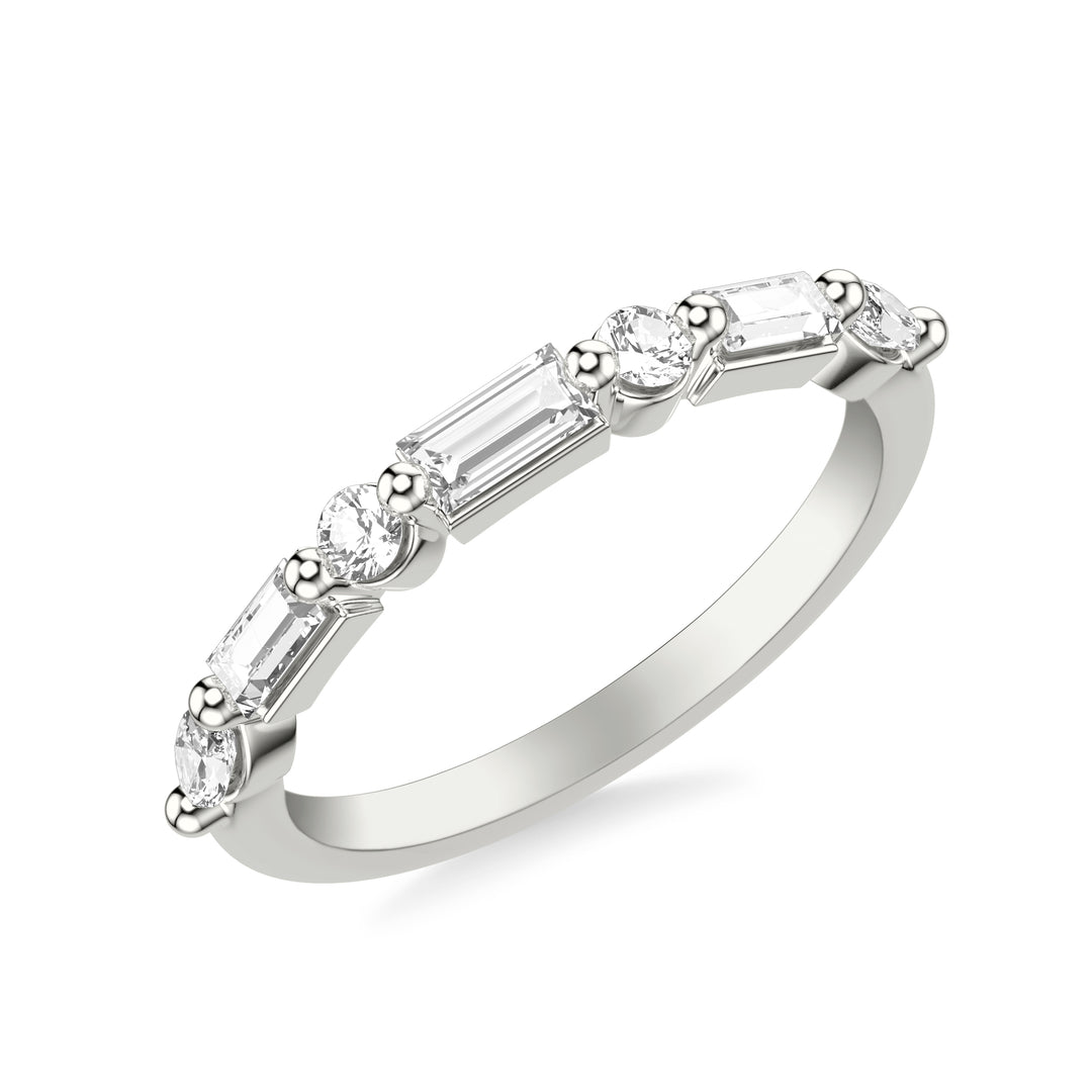 31-12231W-L.00 - Goldman - Contemporary Wedding Band with Mixed Fancy Round and Baguette and Marquise Diamonds