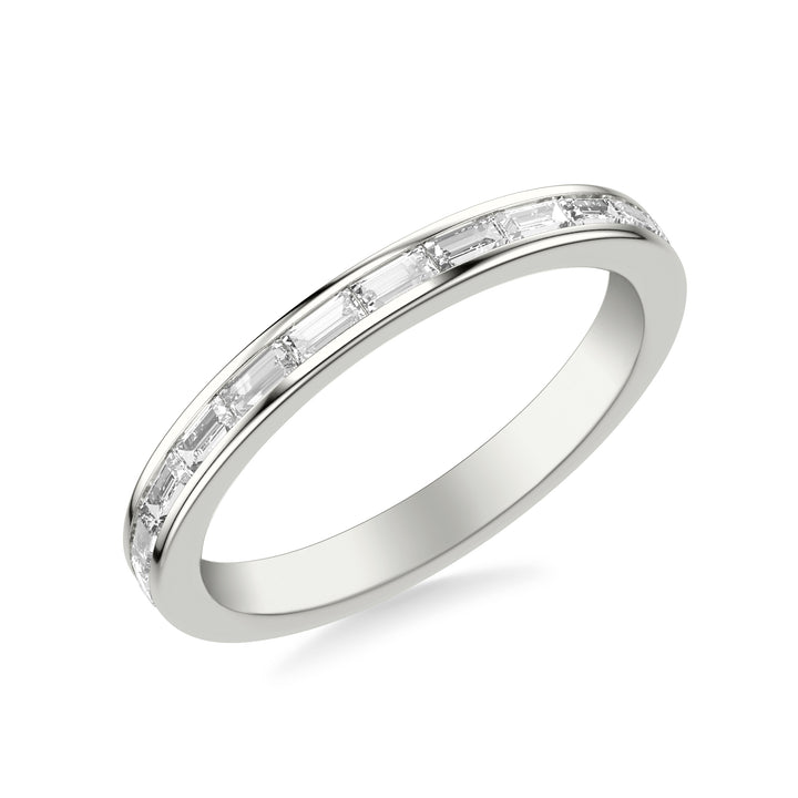 Contemporary Channel Set Baguette Diamond Wedding Band