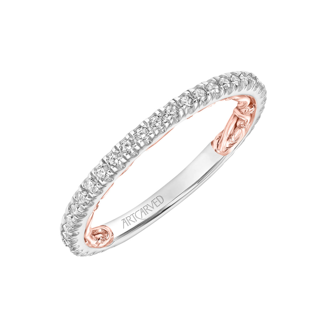 31-V909WR-L.00 - Goldman - Lyric Diamond Wedding Band with Inner Carved details