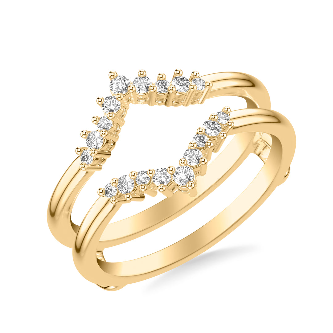 35-9430Y-L.00 - Goldman - Contemporary V-Shape Diamond Accent Ring Enhancer