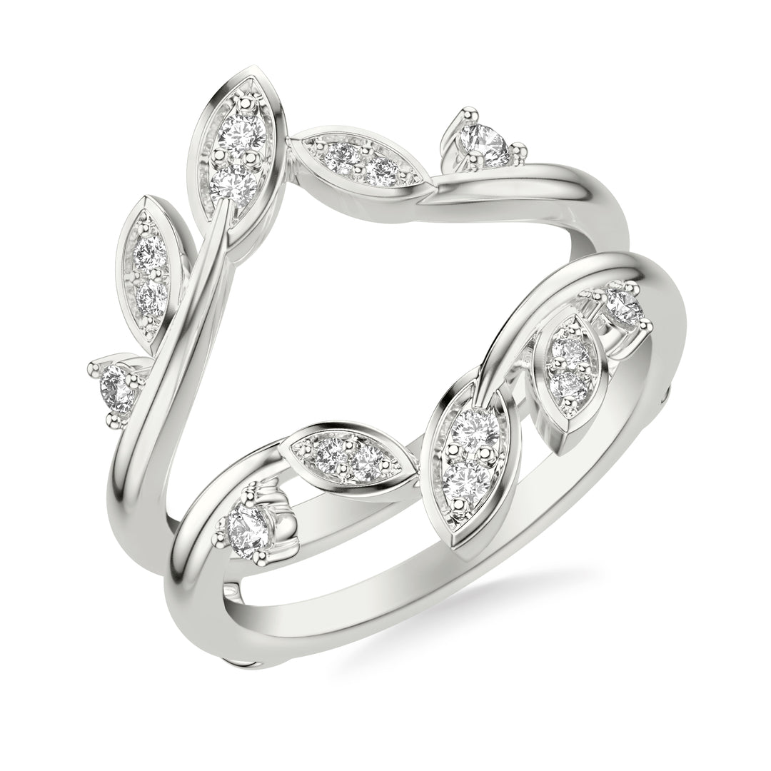 35-9431W-L.00 - Goldman - Contemporary Floral Ring Enhancer with Diamond Petal Accents
