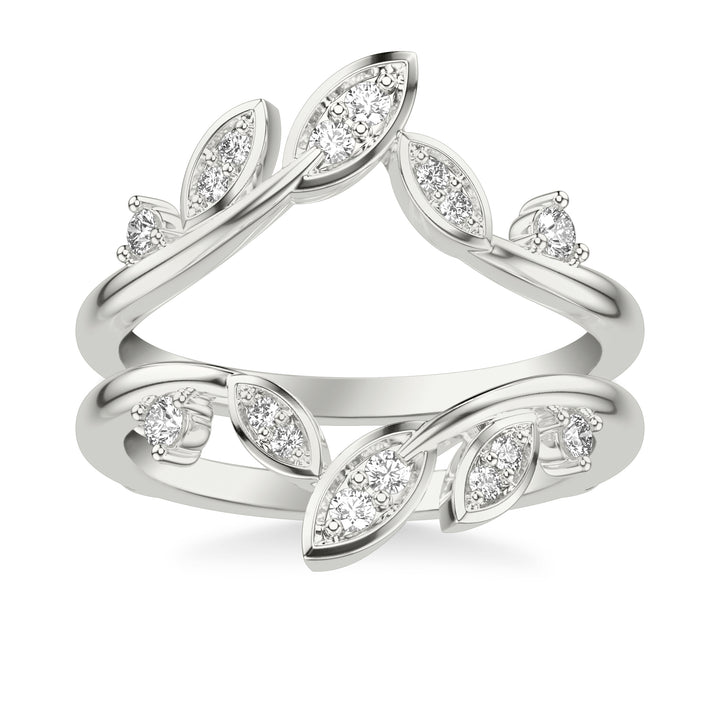 Contemporary Floral Ring Enhancer with Diamond Petal Accents