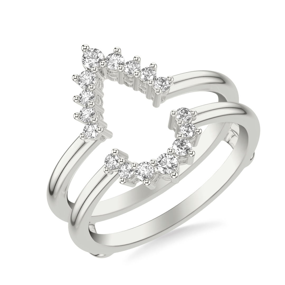 35-9433W-L.00 - Goldman - Contemporary Pear Diamond Halo Ring Enhancer