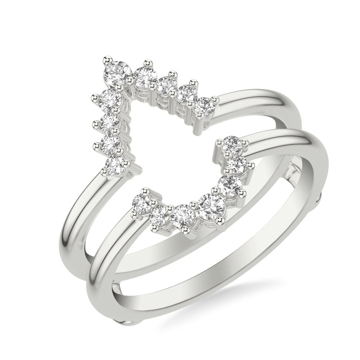 Contemporary Pear Diamond Halo Ring Enhancer