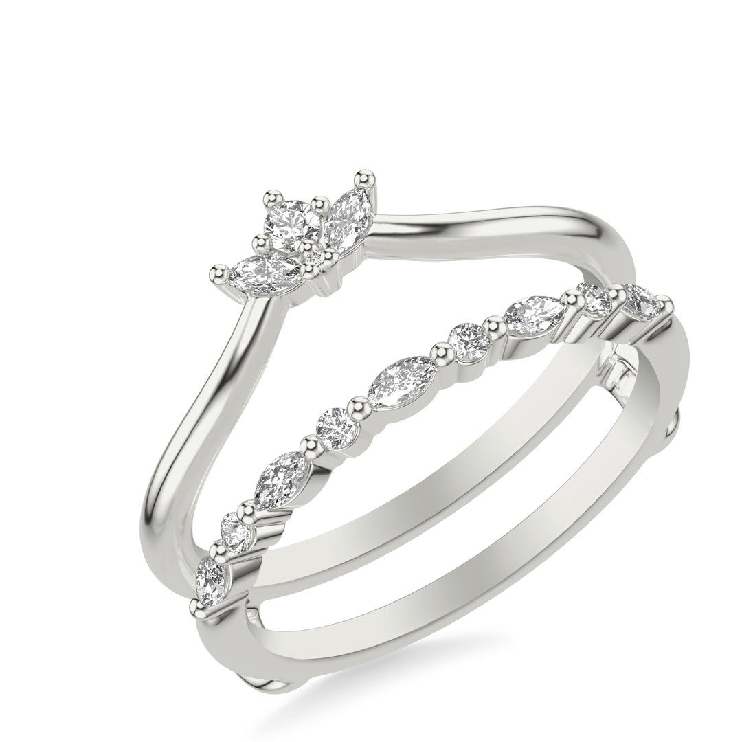 35-9442W-L.00 - Goldman - Contemporary Ring Enhancer with Marquise and Round Diamonds