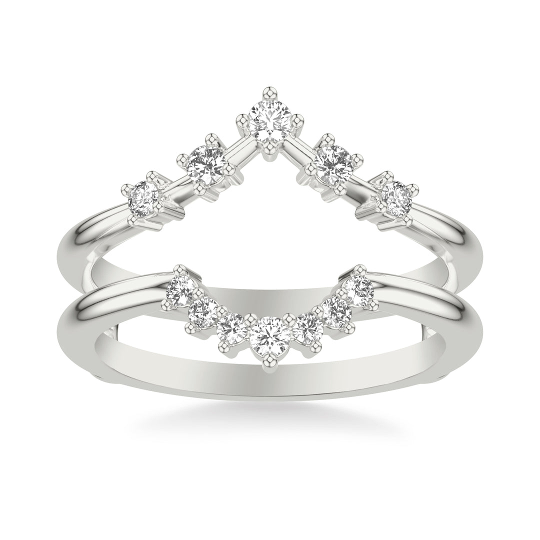 Contemporary Ring Enhancer with Diamonds in a Chevron Design