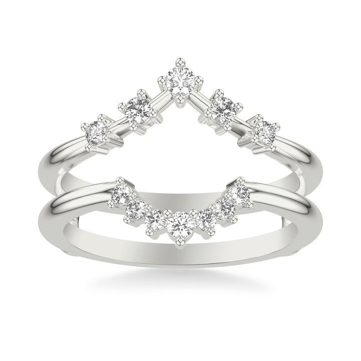 Contemporary Ring Enhancer with Diamonds in a Chevron Design
