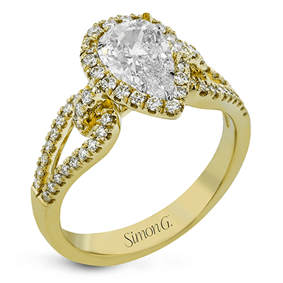 Engagement Ring in 18k Gold with Diamonds