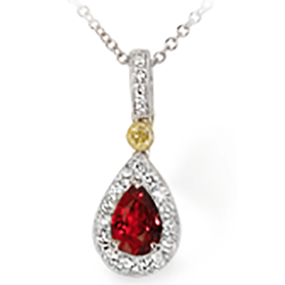 Color Pendant in 18k Gold with Diamonds