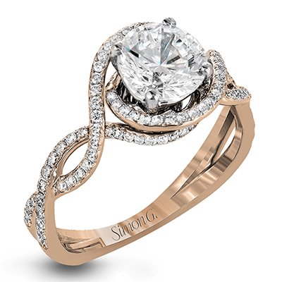 Engagement Ring in 18k Gold with Diamonds