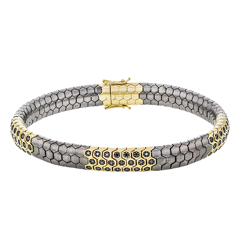 Gent Bracelet in 14k Gold with Diamonds
