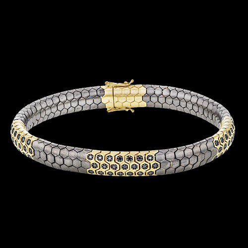 Gent Bracelet in 14k Gold with Diamonds