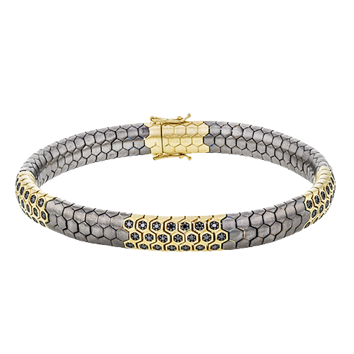 Gent Bracelet in 14k Gold with Diamonds