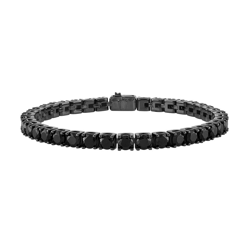 Bulova Sterling Silver Icon Collection Mens Bracelet