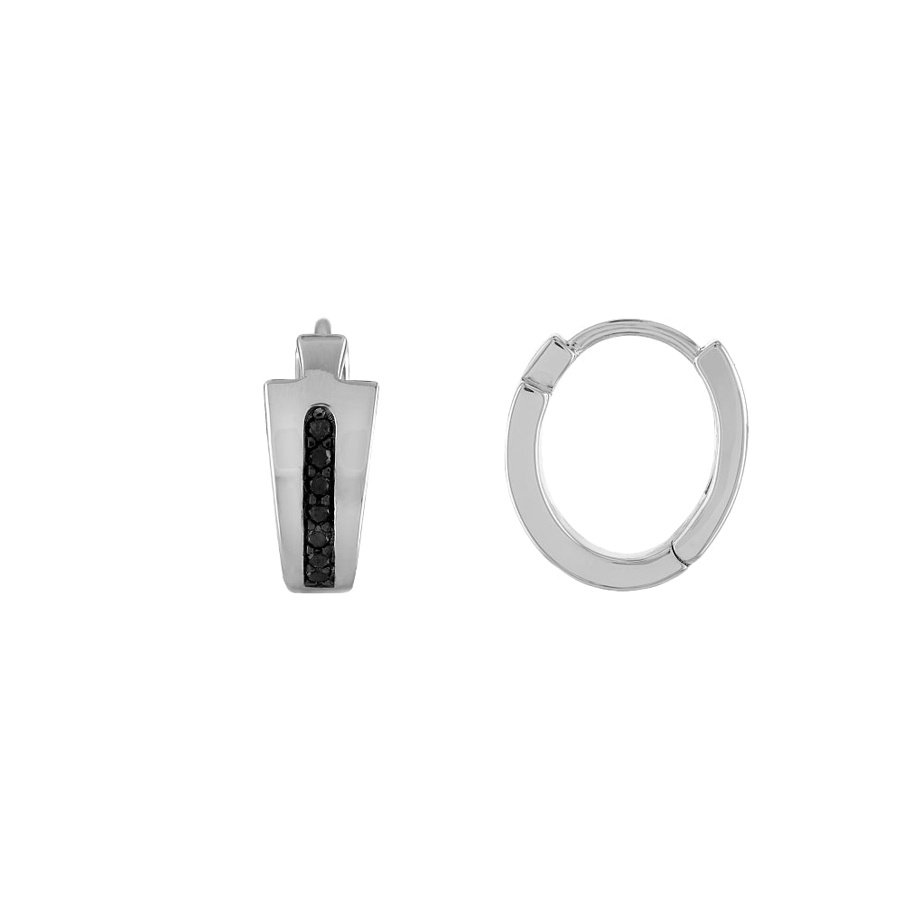 Bulova Sterling Silver 925 Luxury Jewelry Mens Earring