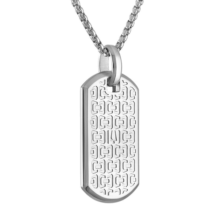 Bulova Stainless Steel Luxury Jewelry Mens Pendant