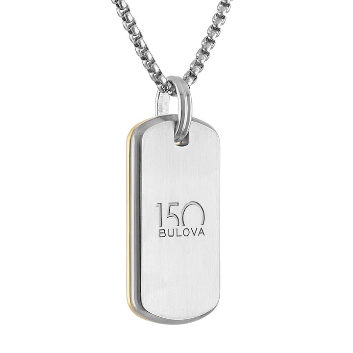 Bulova Stainless Steel Luxury Jewelry Mens Pendant