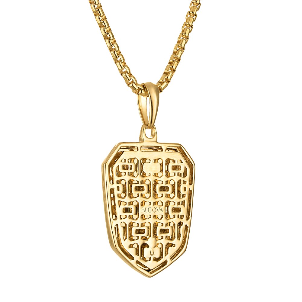 Bulova Sterling Silver 925 Luxury Jewelry Mens Pendant