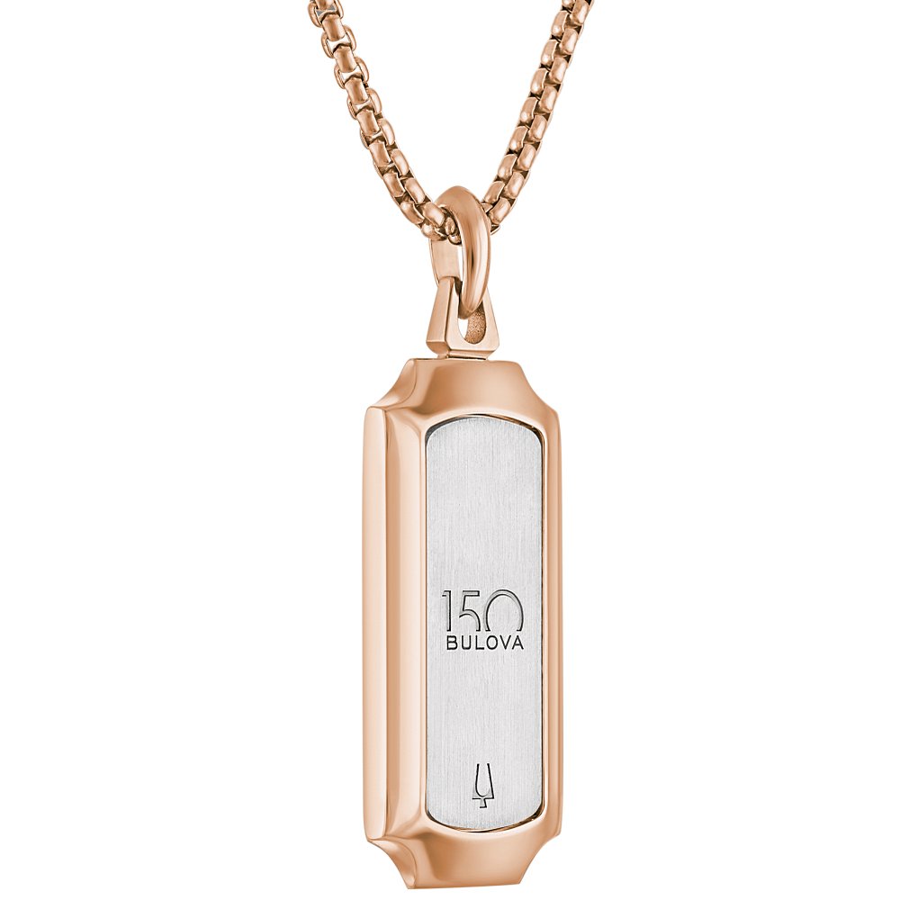 Bulova Stainless Steel Luxury Jewelry Mens Pendant