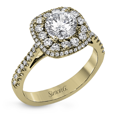 Engagement Ring in 18k Gold with Diamonds