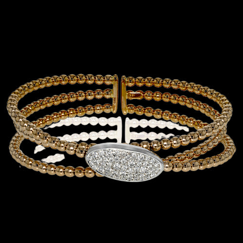 Bangle in 18k Gold with Diamonds