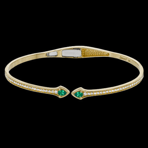 Color Bangle in 18k Gold with Diamonds