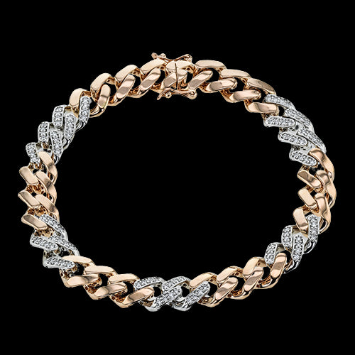 Gent Bracelet in 14k Gold with Diamonds