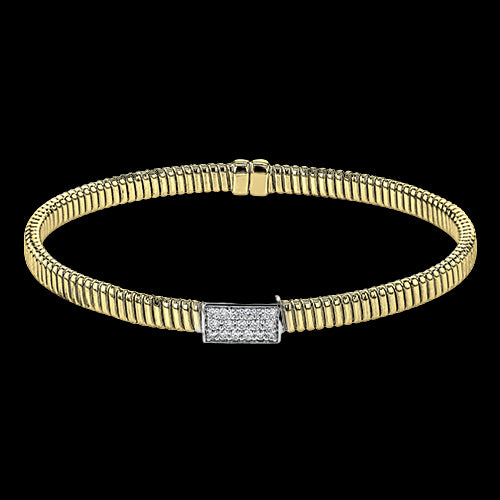 Bangle in 18k Gold with Diamonds